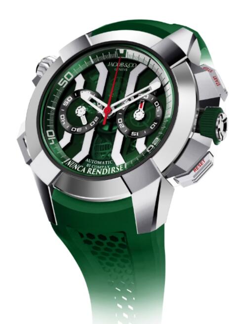 Review Jacob & Co Epic X Chrono Titanium Green EC323.20.AC.AC.ABRUA Replica watch